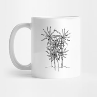 Spikey Petalled Flowers Mug